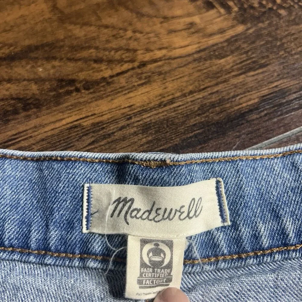 Madewell Women's The Perfect Jean Shorts Size 27 Raw Hem Denim Cut Offs - Picture 7 of 11